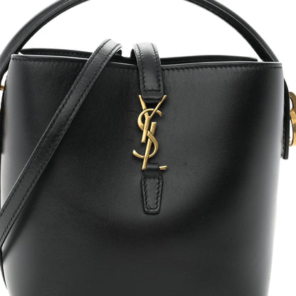 Saint Laurent Shiny Calfskin Le 37 Mini Bucket Bag Black 7 of 9