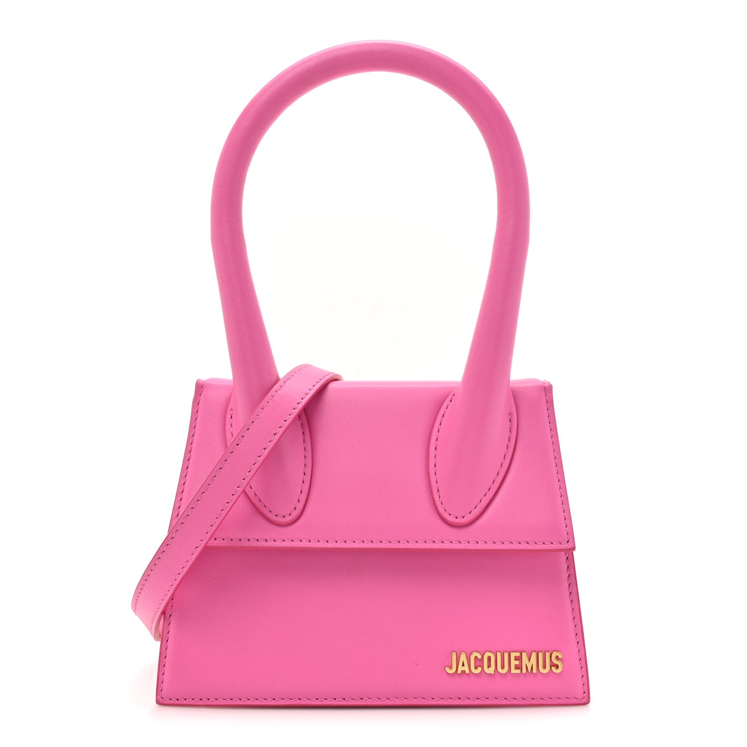 Jacquemus Smooth Calfskin Le Chiquito Moyen Neon Pink 1 of 16