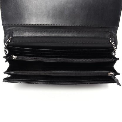 Chanel Patent Calfskin Quilted Brilliant East West Flap Clutch Black 5 of 11