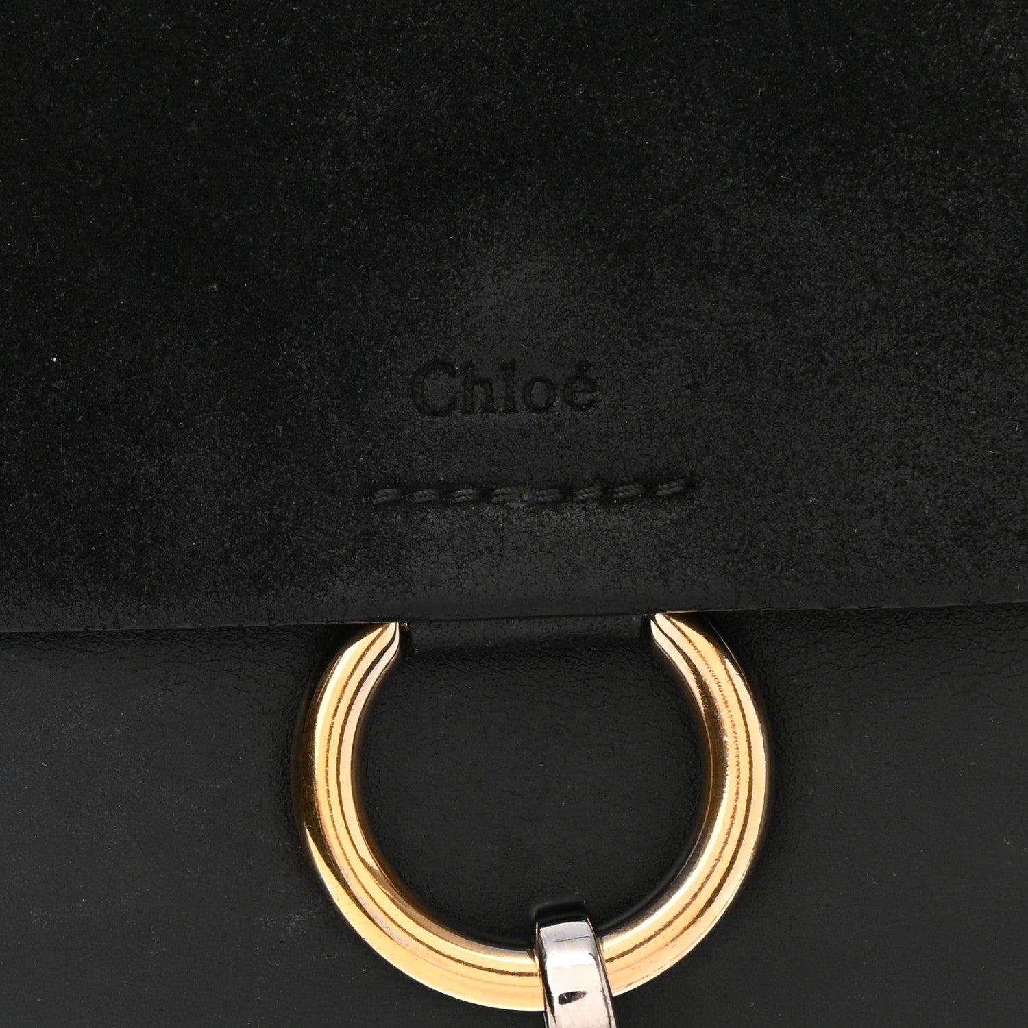 Chloe Suede Calfskin Mini Faye Shoulder Bag Black 9 of 12