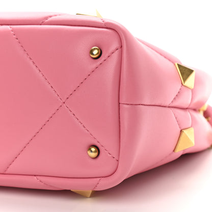 Valentino Garavani Nappa Small Roman Stud The Handle Bag Flamingo Pink 8 of 8