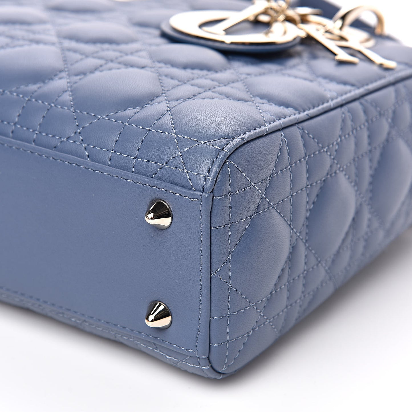 Lambskin Cannage Small My ABCDior Lady Dior Denim Blue