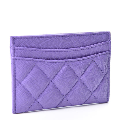 Chanel Caviar Quilted Card Holder Purple 2 of 9