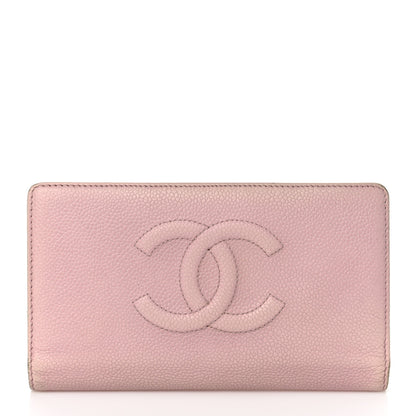Chanel Caviar Timeless CC Yen Wallet Pink 1 of 8