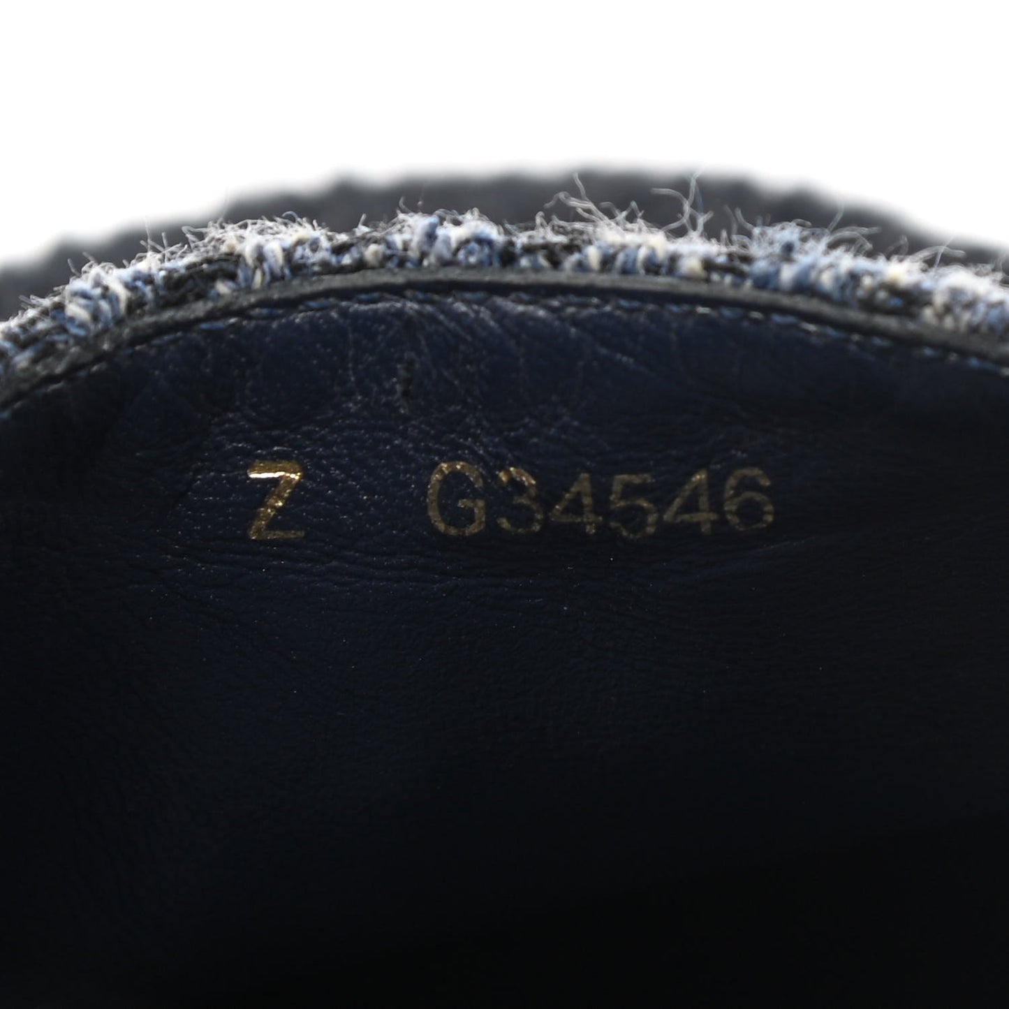 Cotton Tweed CC Espadrilles 38 Blue Ecru Black