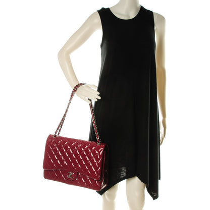 Chanel Patent Quilted Maxi Double Flap Red 2 of 7
