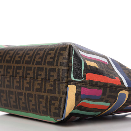 Fendi Zucca Spalmati Chalks Medium Roll Tote Tobacco Multicolor 6 of 8