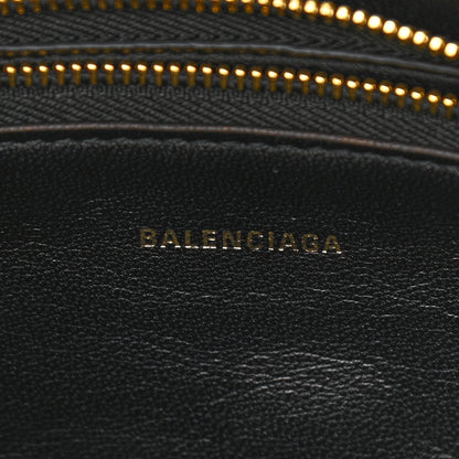 Balenciaga Grained Calfskin Medium Ville Bowling Bag Black 6 of 10