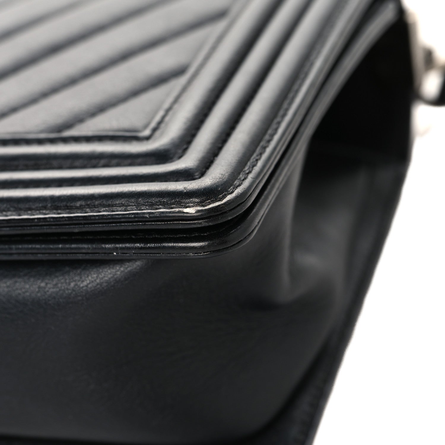 Chanel Lambskin Chevron Quilted Medium Boy Flap Black 11 of 11