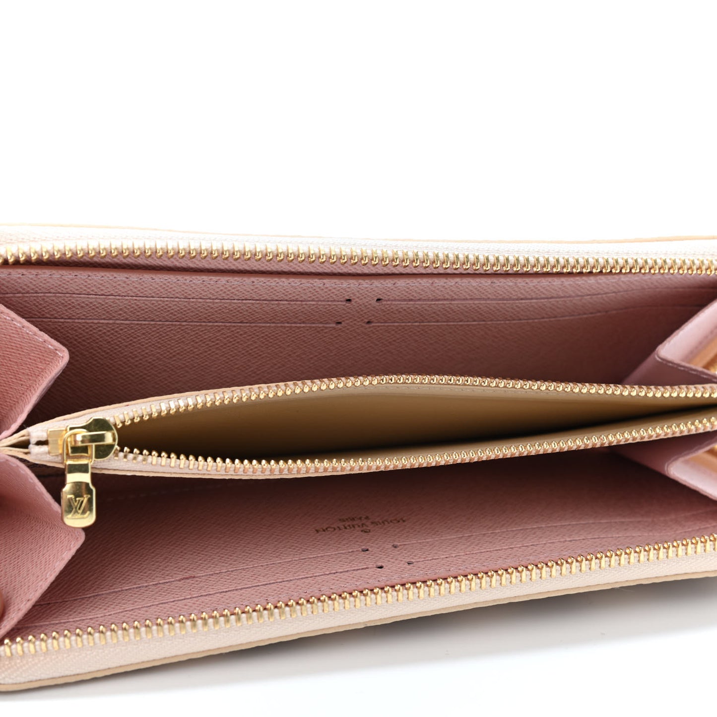 Damier Azur Clemence Wallet Rose Ballerine