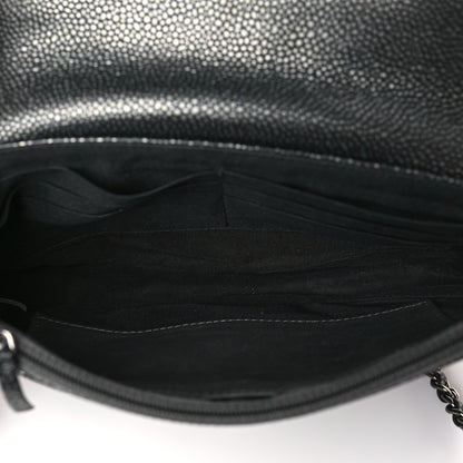 Chanel Metallic Caviar Half Moon Wallet On Chain WOC Bronze 5 of 10