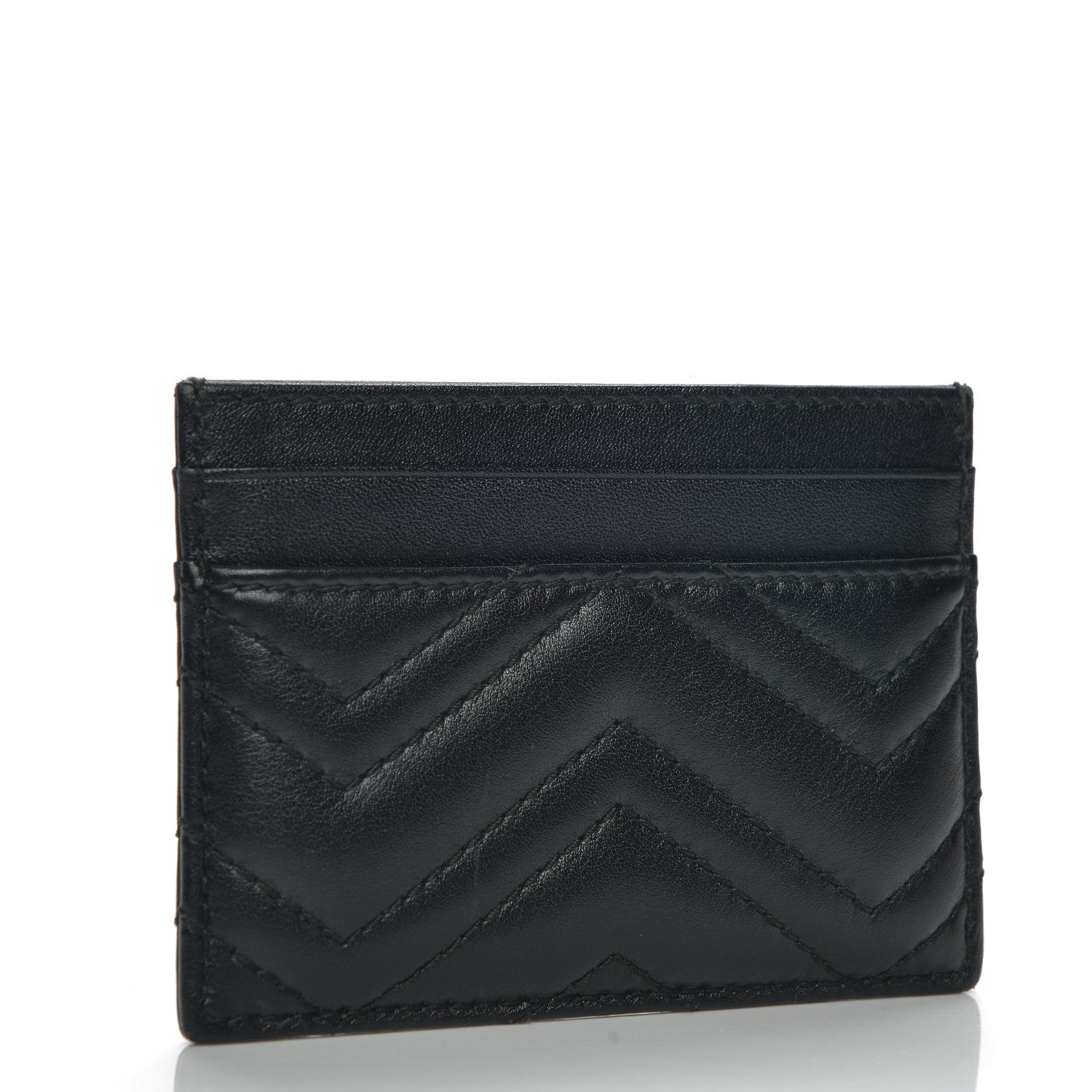 Gucci Calfskin Matelasse GG Marmont Card Holder Black 3 of 6