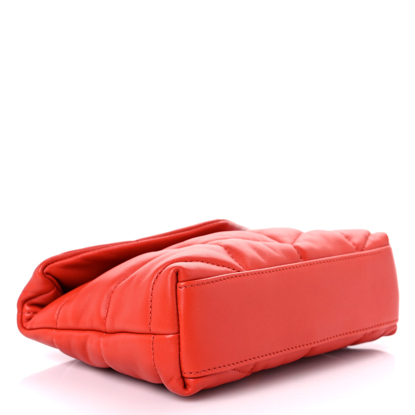 Lambskin Monogram Loulou Puffer Pouch Clutch Coral