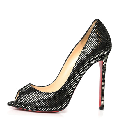 Christian Louboutin Suede S Square Metal You You 120 Pumps 38 Platine 1 of 7