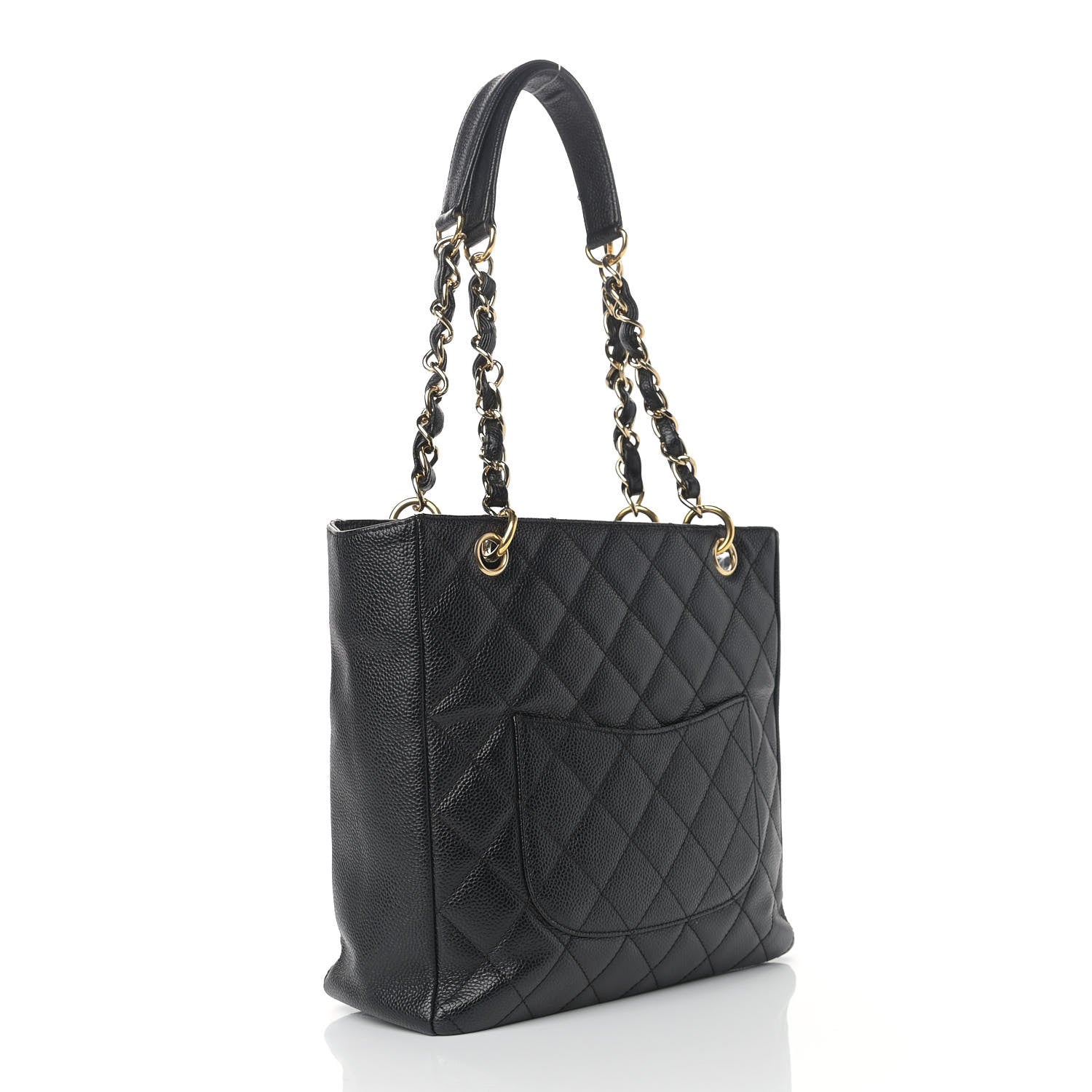 Chanel Caviar Quilted Petit Shopping Tote PST Black 3 of 11