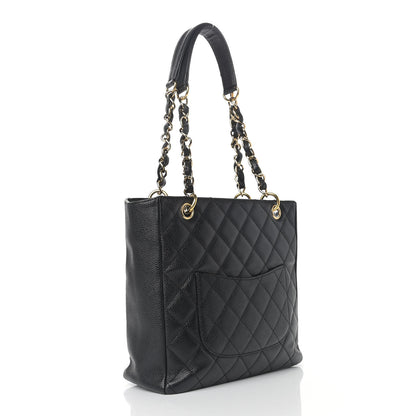 Chanel Caviar Quilted Petit Shopping Tote PST Black 3 of 11