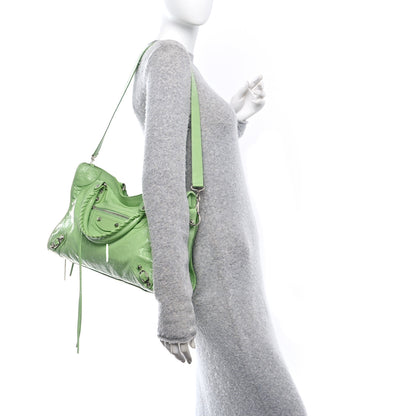 Balenciaga Agneau Arena Storico Classic Silver Hardware Medium Le City Green 2 of 9