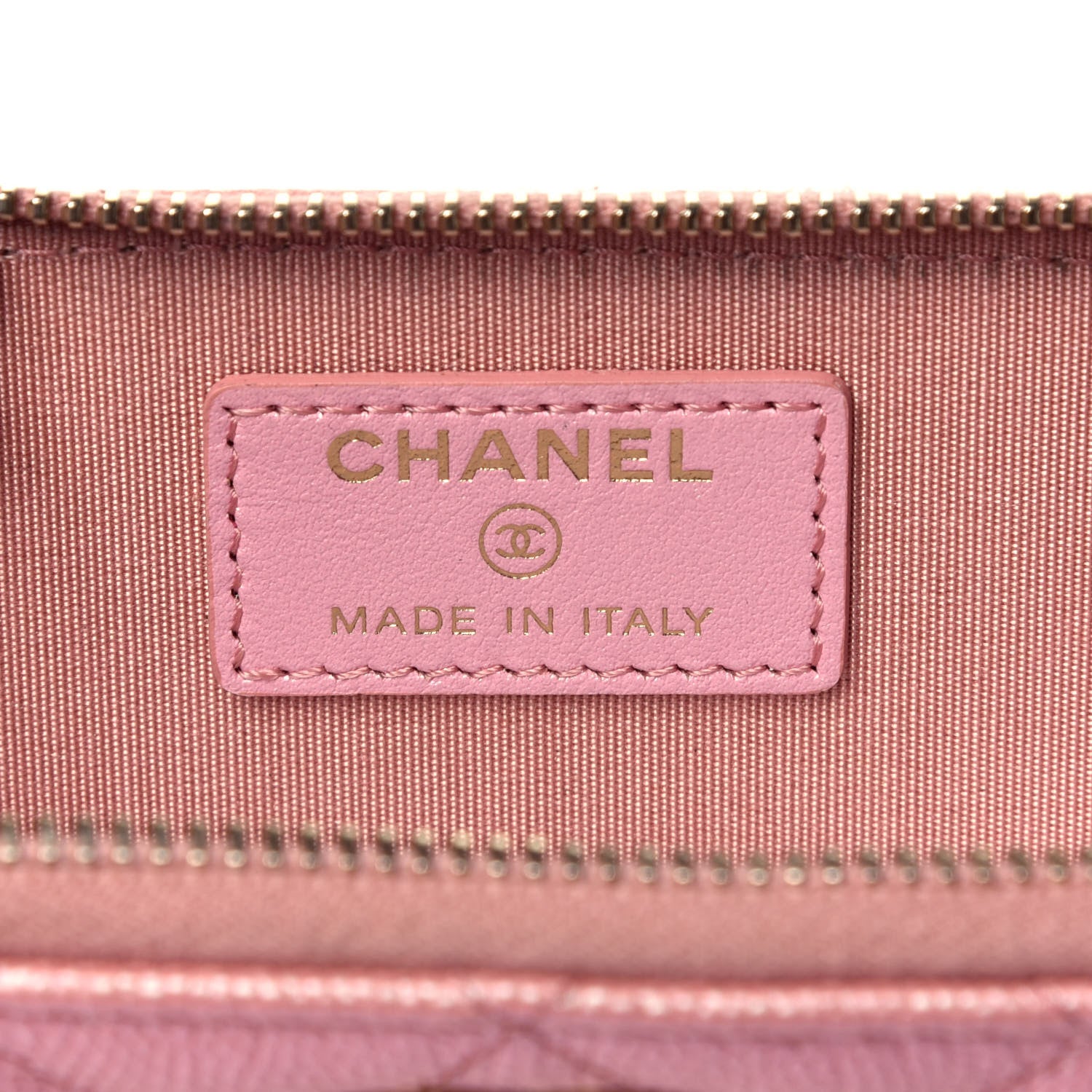 Chanel Iridescent Caviar Quilted Zipped Key Holder Case Rose Pink 6 of 7