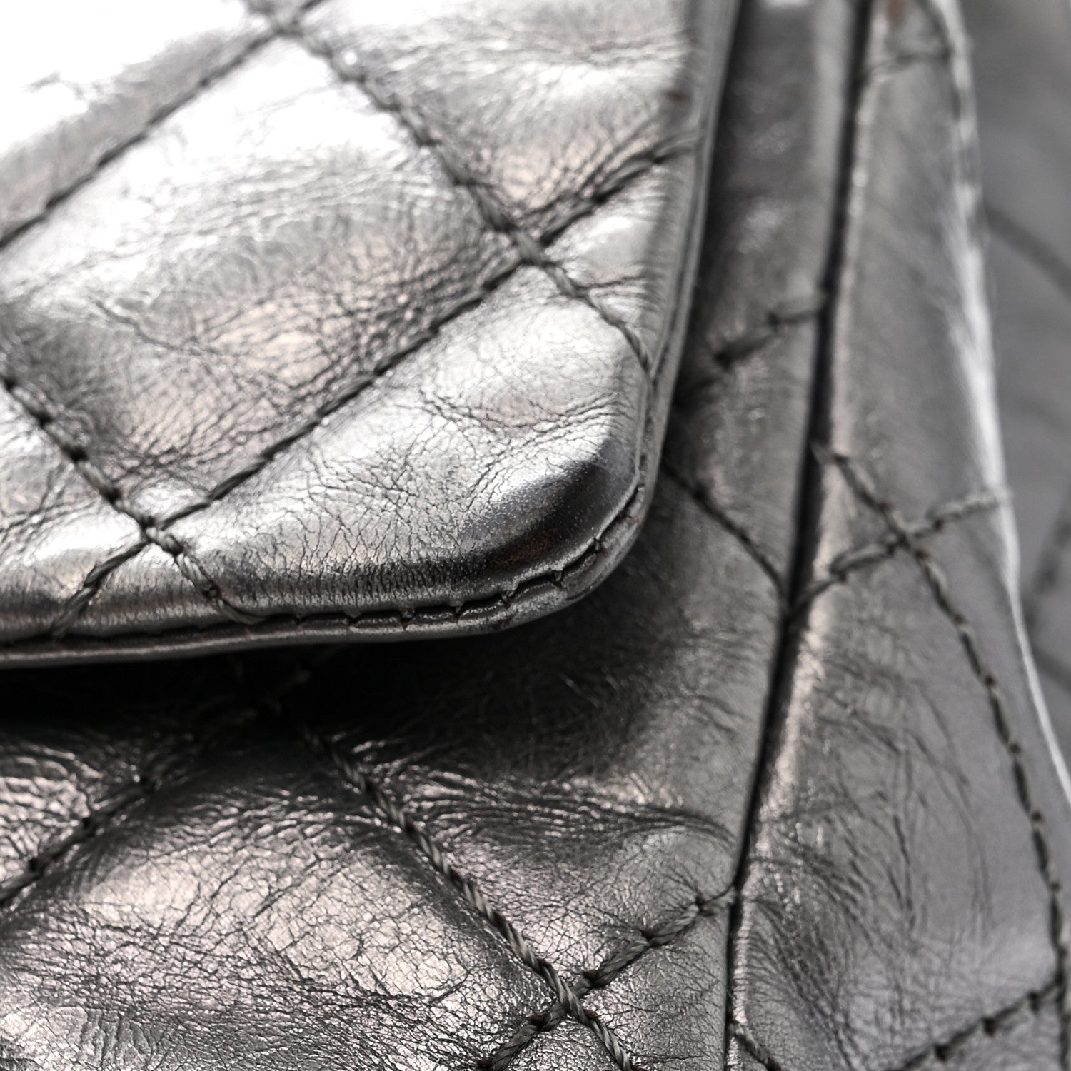 Chanel Metallic Aged Calfskin Quilted 2.55 Reissue 226 Flap Dark