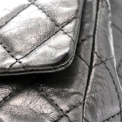 Chanel Metallic Aged Calfskin Quilted 2.55 Reissue 226 Flap Dark Silver 14 of 14