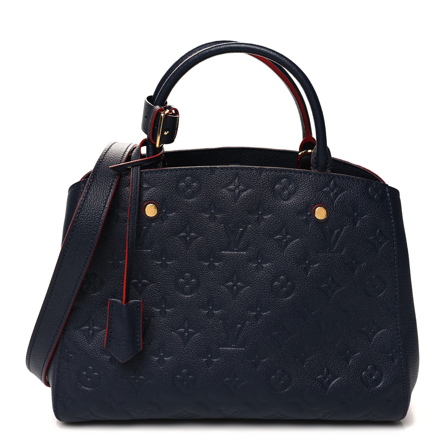 Louis Vuitton Empreinte Montaigne MM Marine Rouge 1 of 12