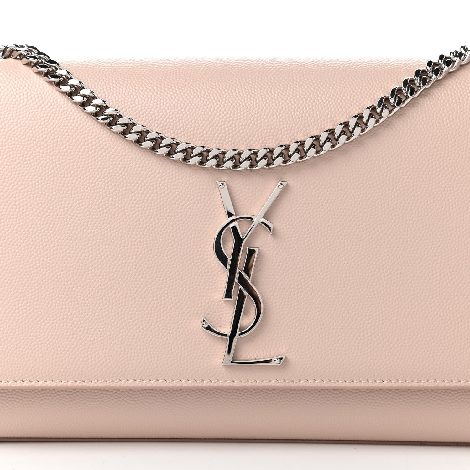 Saint Laurent Grain De Poudre Medium Classic Monogram Kate Satchel Marble Pink 10 of 11