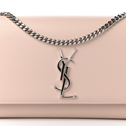 Saint Laurent Grain De Poudre Medium Classic Monogram Kate Satchel Marble Pink 10 of 11