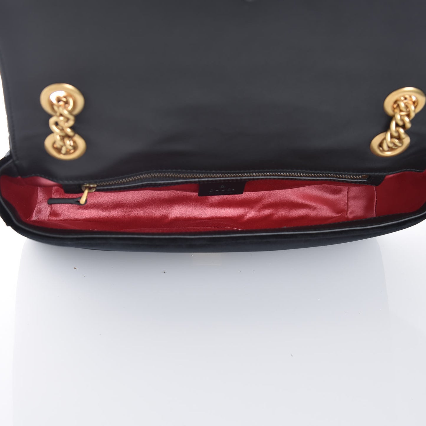 Velvet Matelasse Medium GG Marmont Shoulder Bag Black
