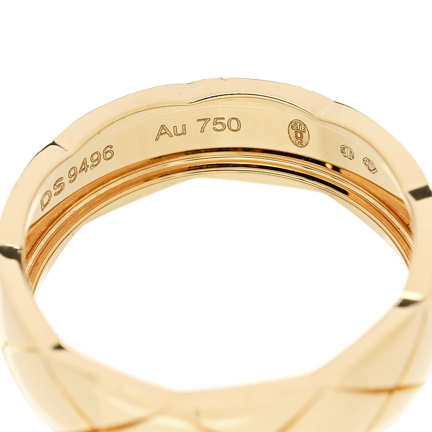 Chanel 18K Yellow Gold Small Coco Crush Ring 59 8.75 5 of 6