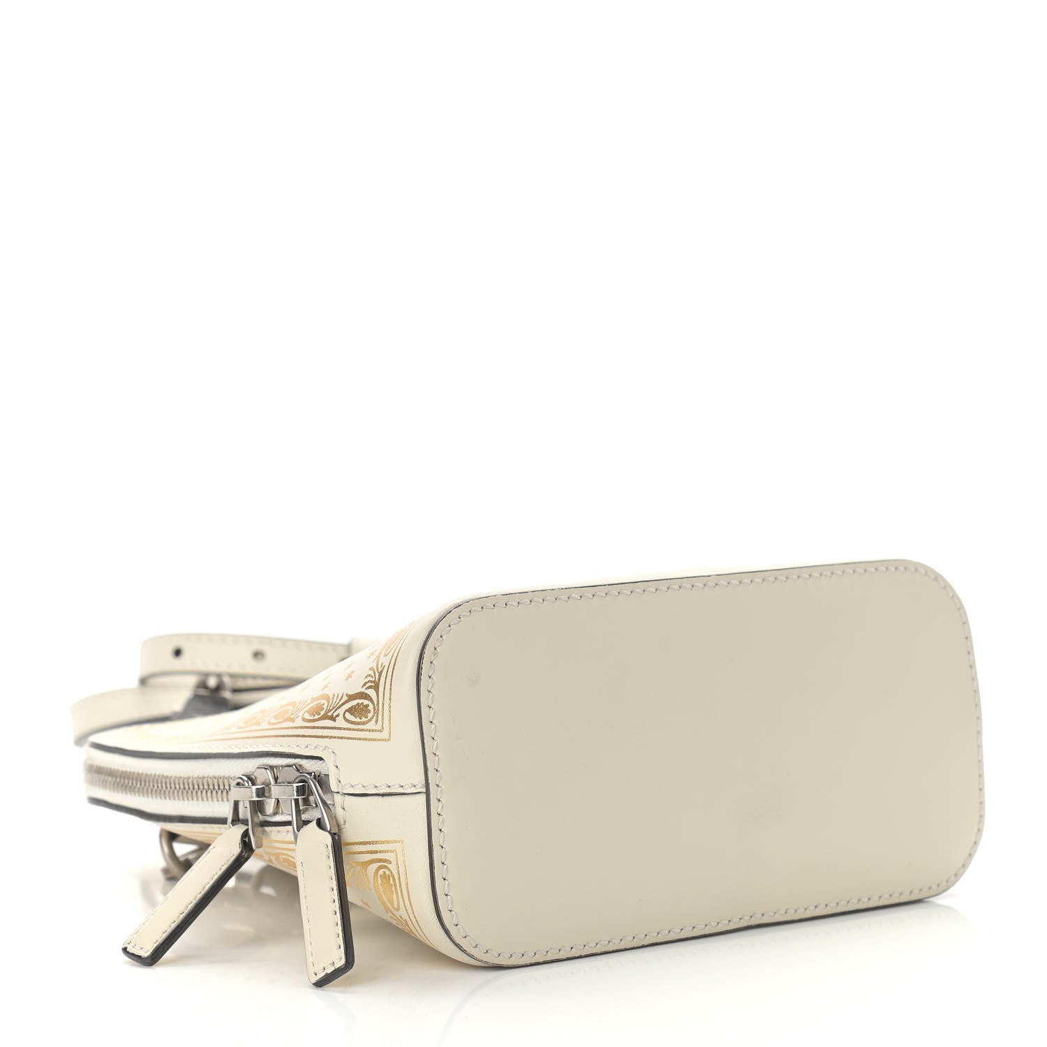 Gucci X SEGA Calfskin GUCCY Stars Mini Dome Shoulder Bag Mystic White Gold 4 of 9