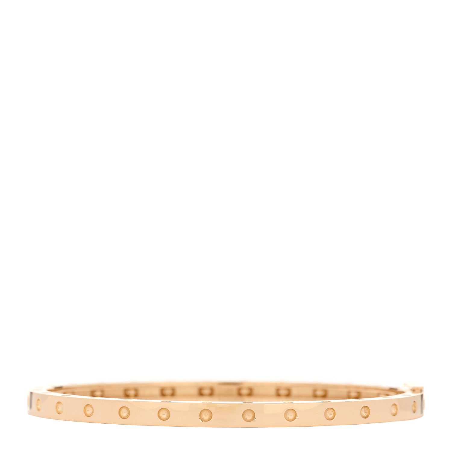 Roberto Coin 18K Rose Gold Symphony Pois Moi Oval Bangle Bracelet 2 of 6