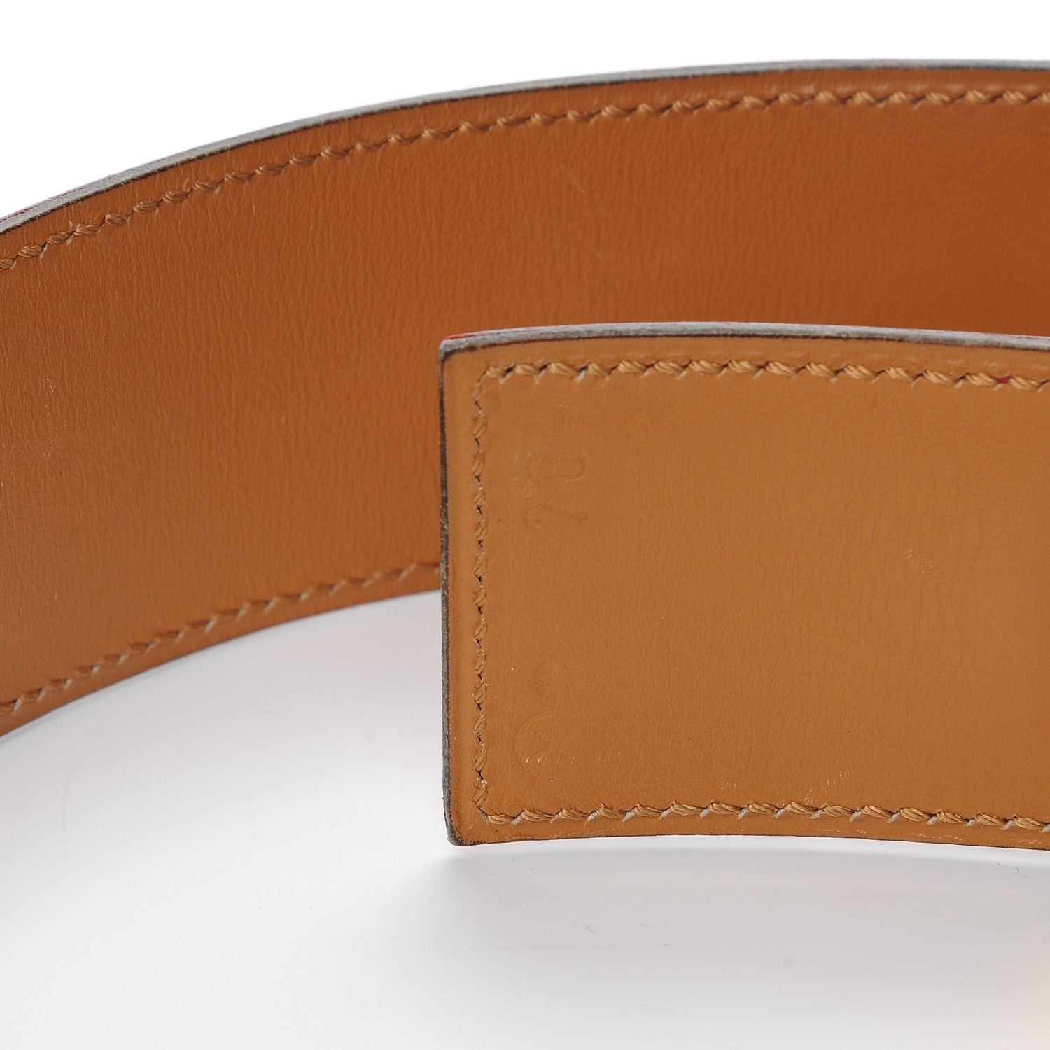 Hermes Courchevel Collier De Chien CDC Belt 70 Rouge Vif 10 of 10