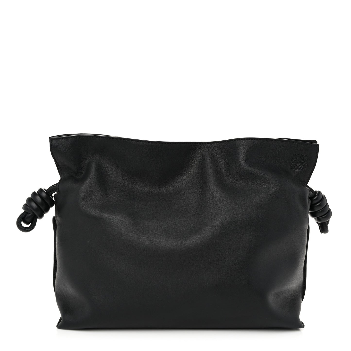 Nappa Medium Flamenco Knot Bag Black