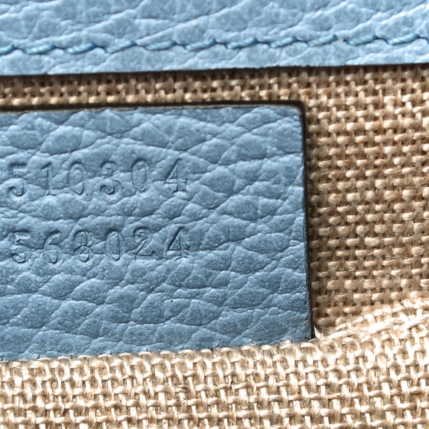 Dollar Calfskin Small Interlocking G Shoulder Bag Mineral Blue