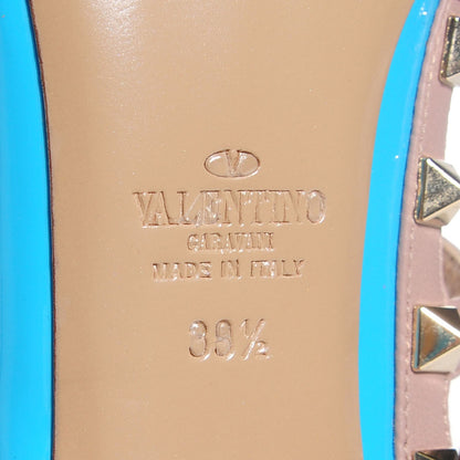 Valentino Garavani Patent Rockstud Ankle Strap 100mm Pumps 39.5 Parrot Poudre 6 of 6