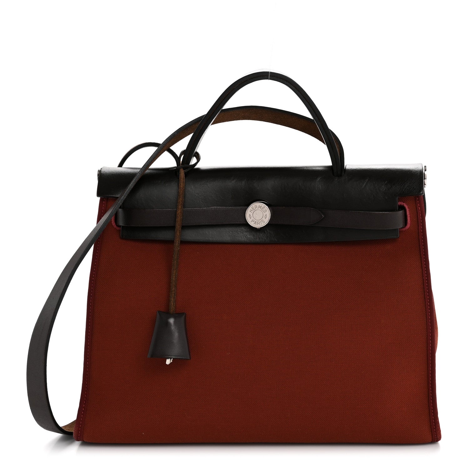 Hermes Toile Vache Hunter Herbag Zip 31 PM Rouge H Ebene 1 of 14