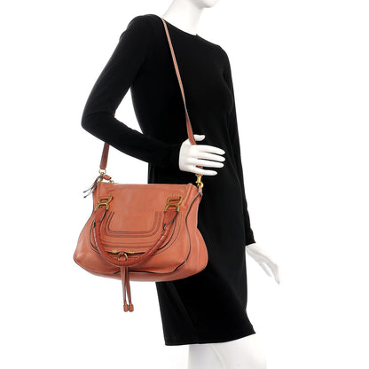 Chloe Calfskin Medium Marcie Satchel Coral 2 of 8