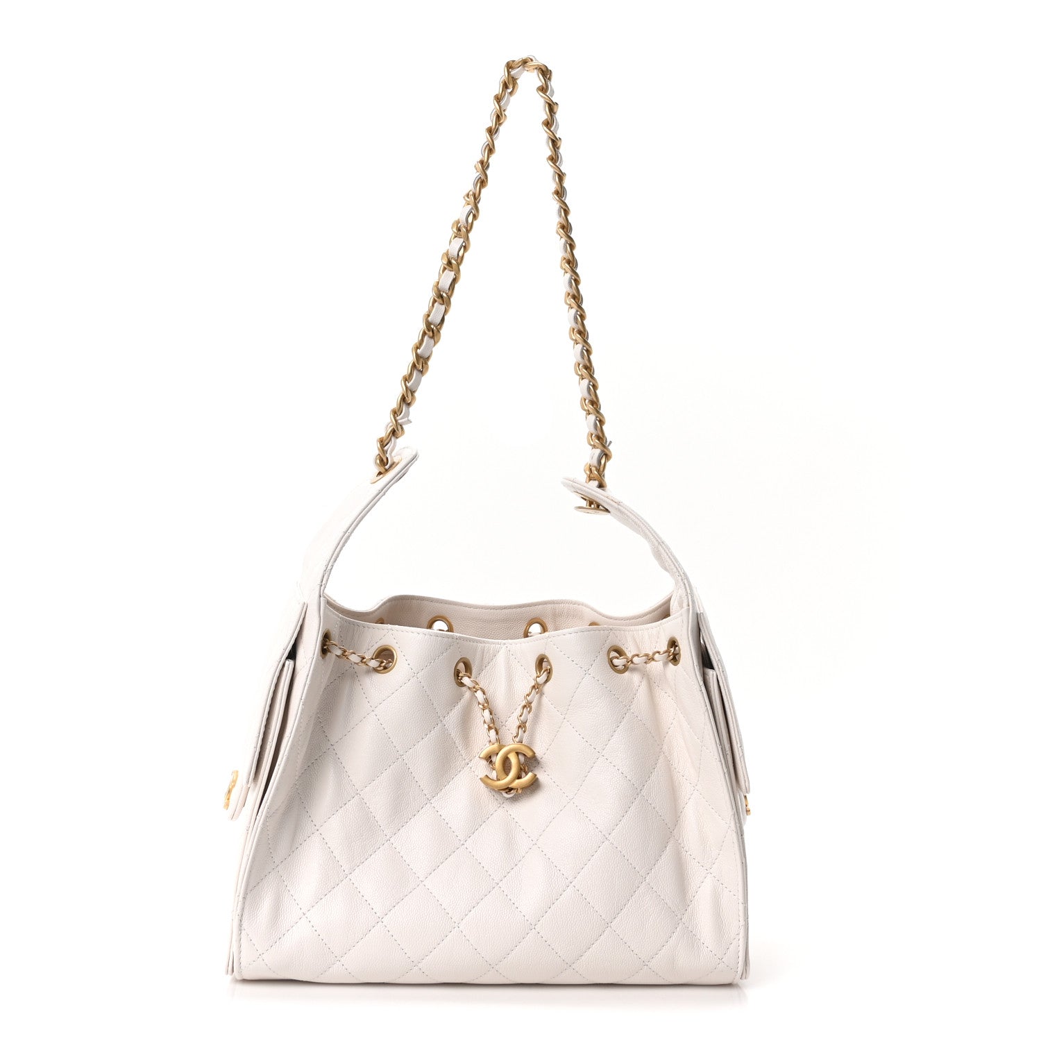 Chanel Caviar Quilted Small Chanel 25 Handbag White 1 of 11