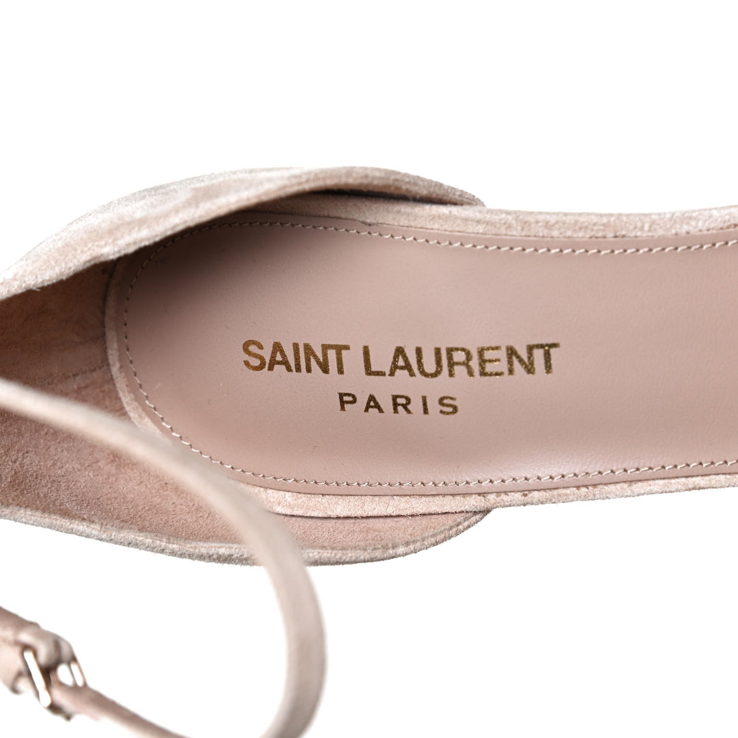 Suede Calfskin Opyum 110 Sandals 40 Cachemere Pale Gold