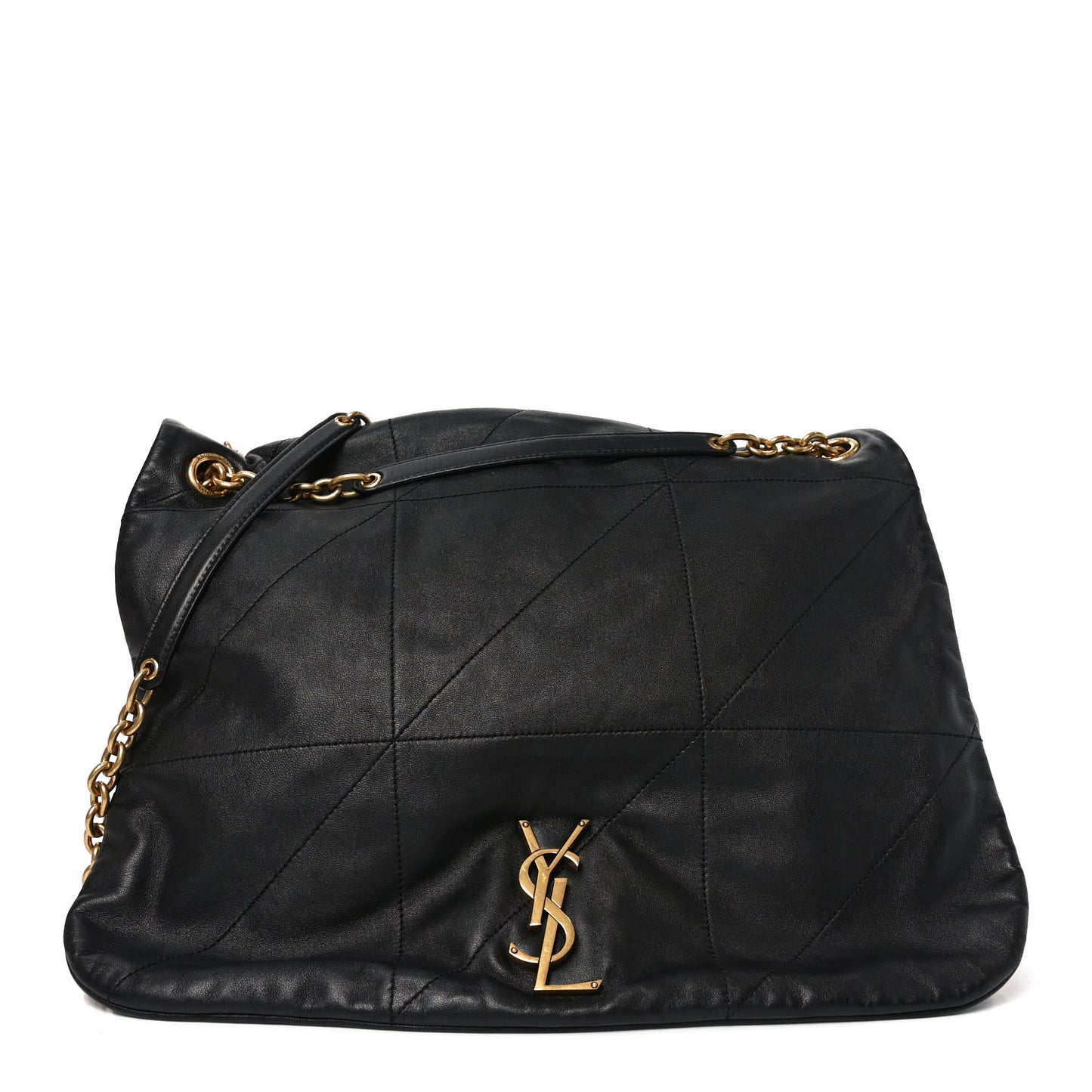 Lambskin Matelasse Monogram Large Jamie 4.3 Black