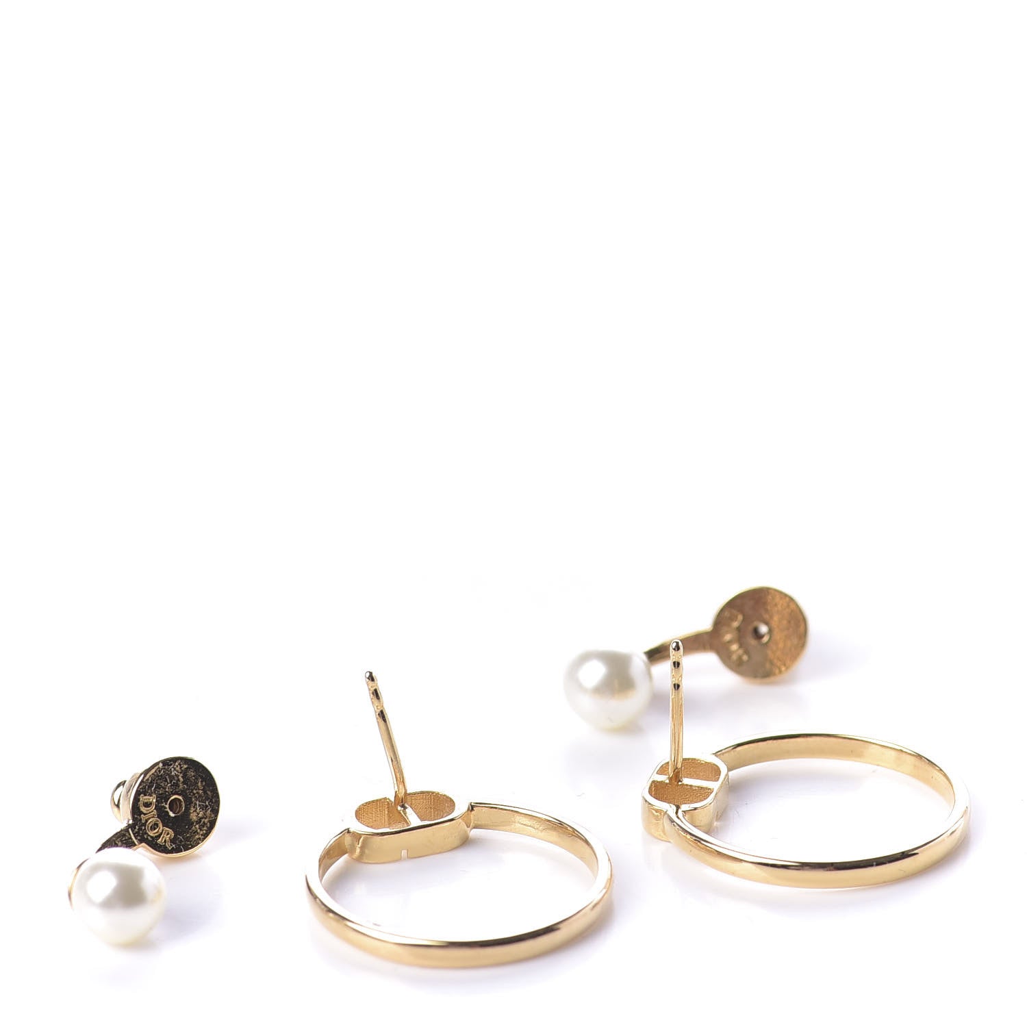 Christian Dior Pearl 30 Montaigne Earrings Gold 3 of 5