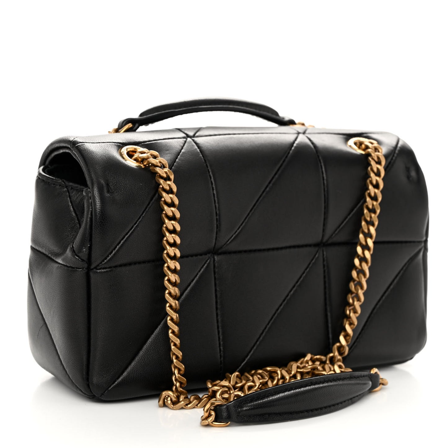 Lambskin Patchwork Monogram Small Jamie Black
