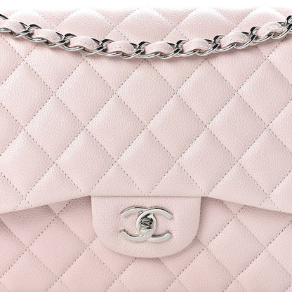 Chanel Caviar Quilted Jumbo Double Flap Pink 8 of 10