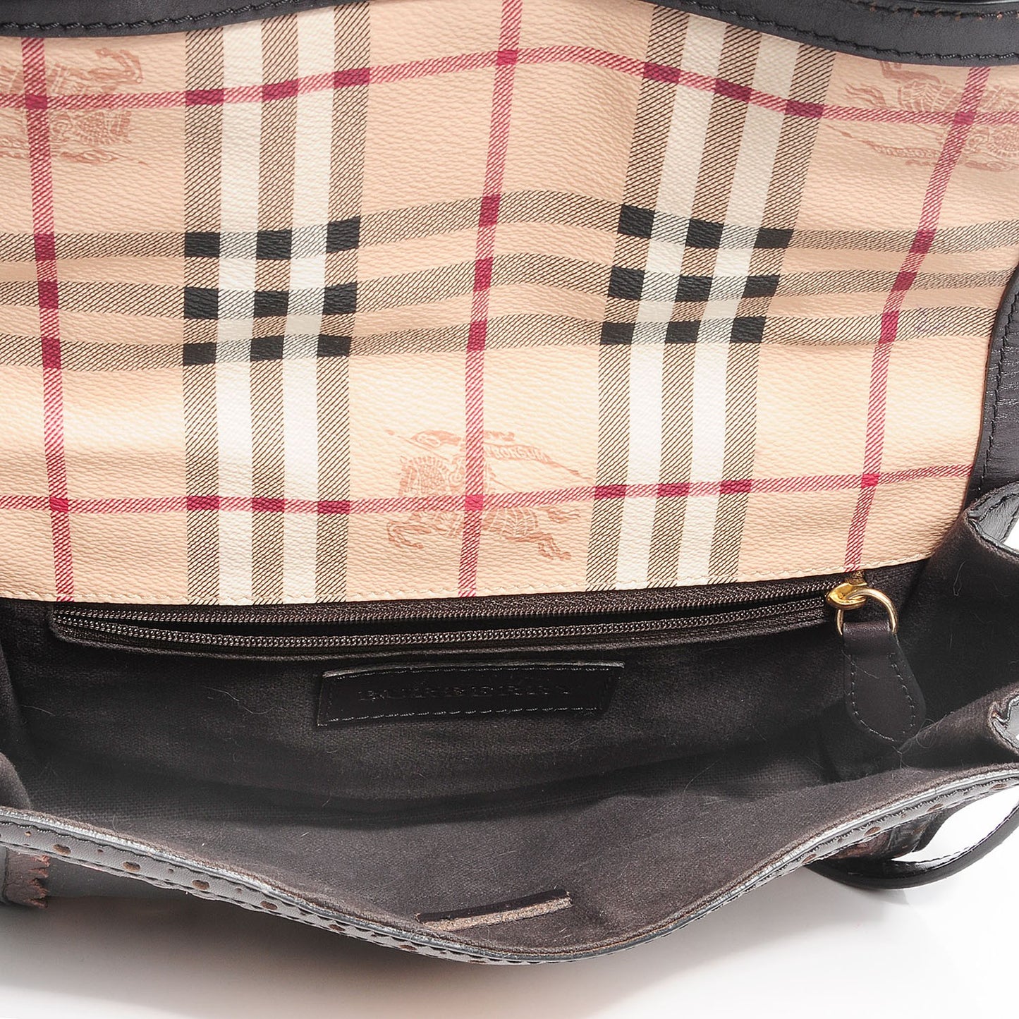 Haymarket Check Satchel Crossbody Bag Chocolate