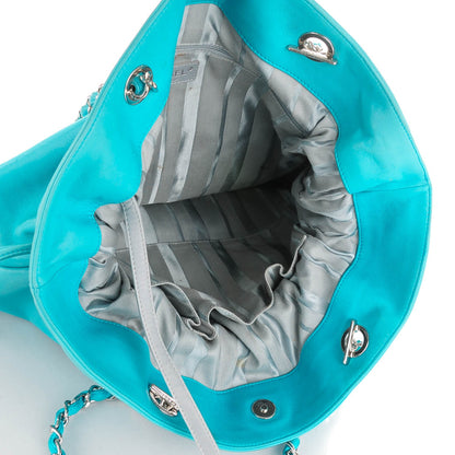Chanel Lambskin CC Disc Tote Turquoise 5 of 7
