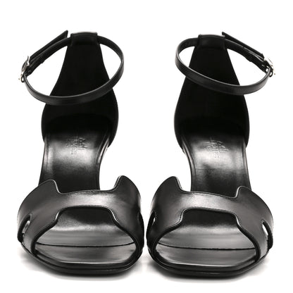 Hermes Calfskin Joy 70 Sandals 38.5 Black 3 of 10