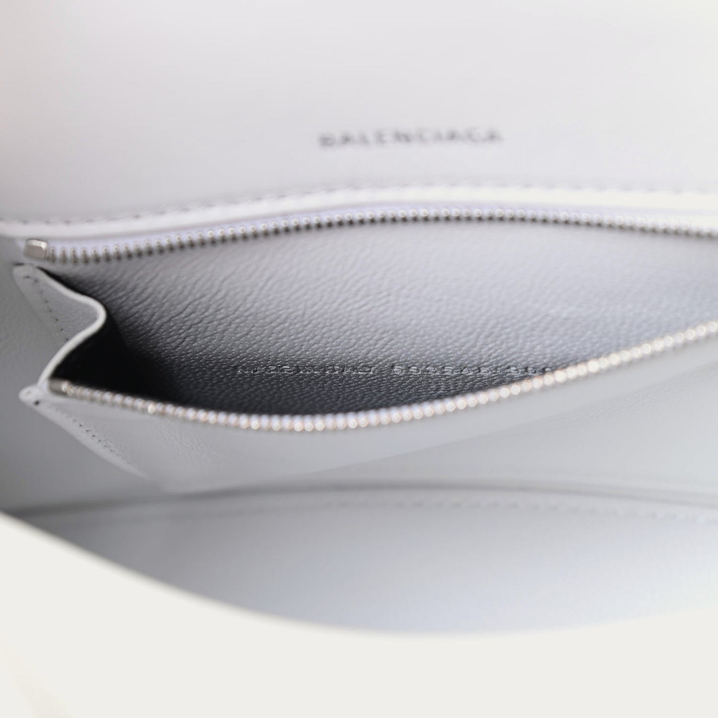 Grained Calfskin Small Hourglass Top Handle Bag White
