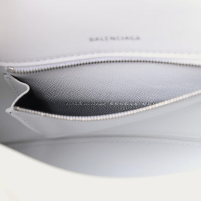 Balenciaga Grained Calfskin Small Hourglass Top Handle Bag White 9 of 11