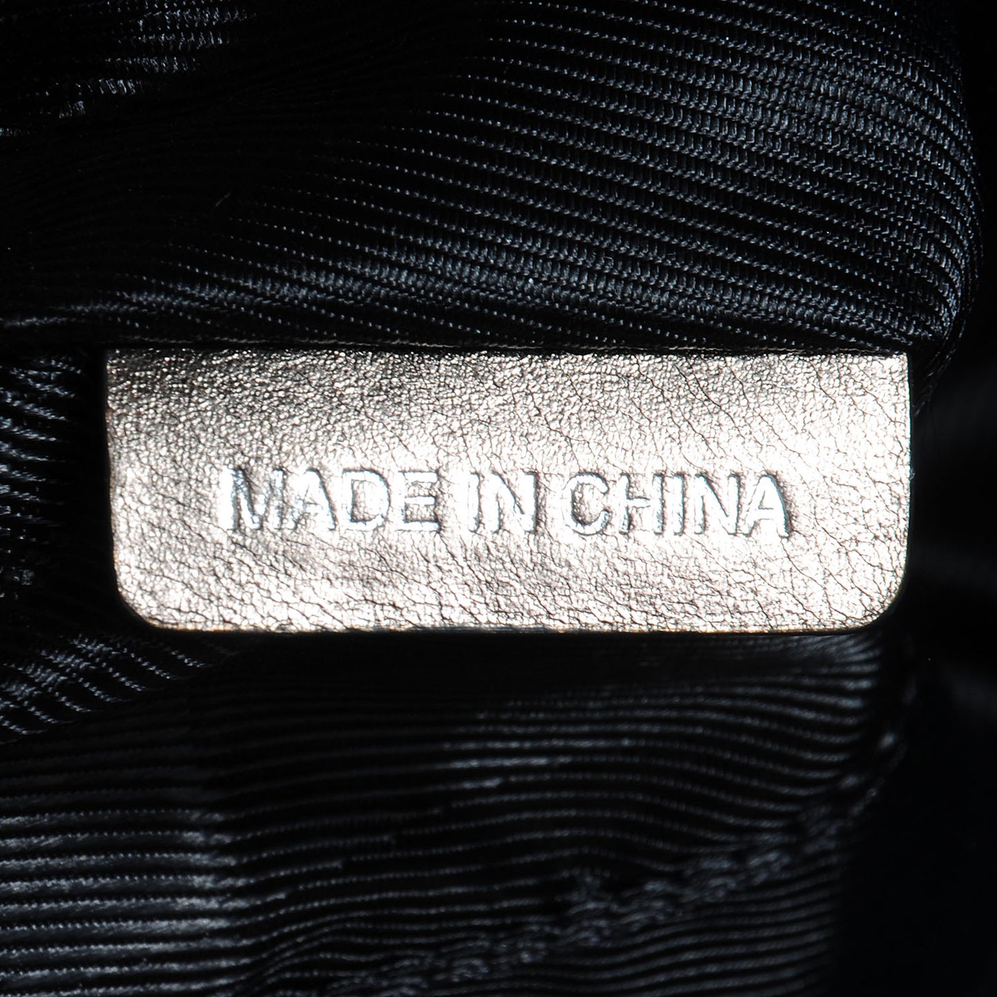 Shimmer Check Small Tote Silver