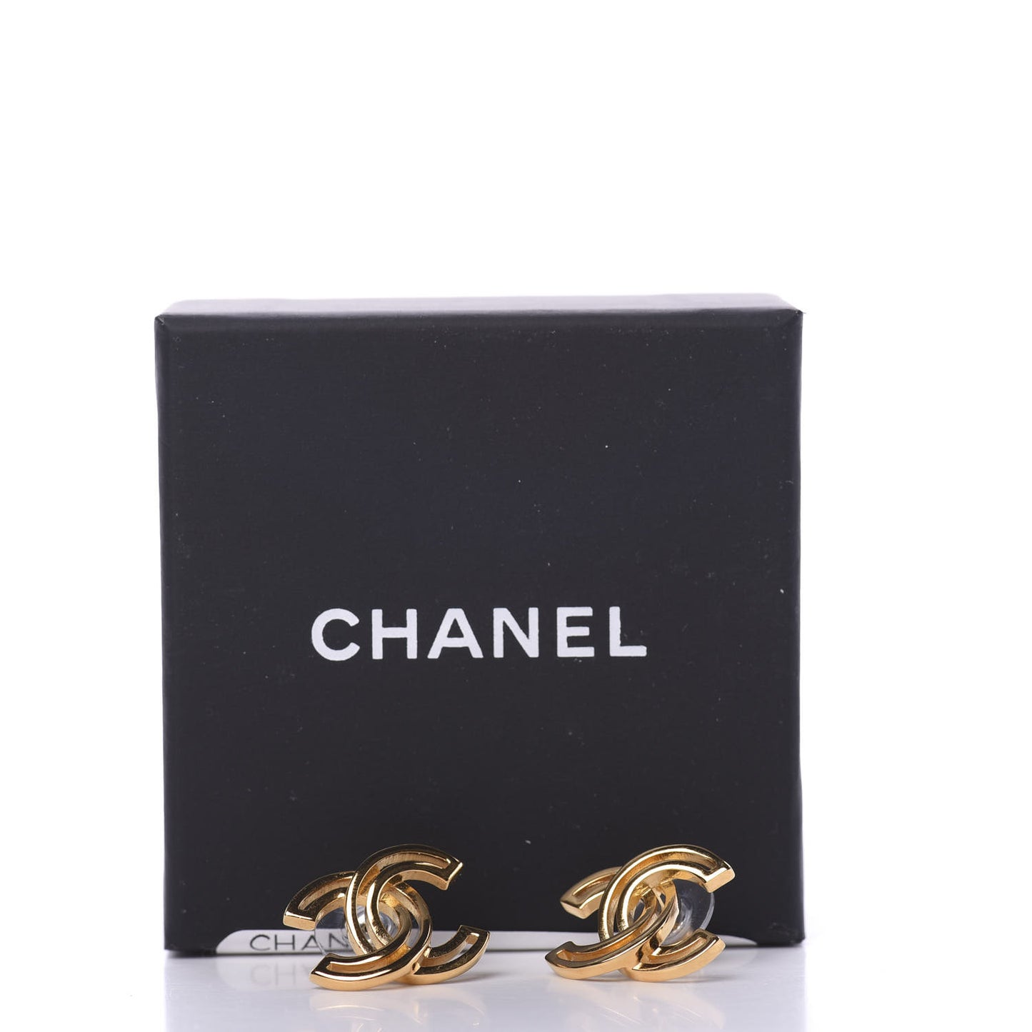 Metal Obazine CC Earrings Gold